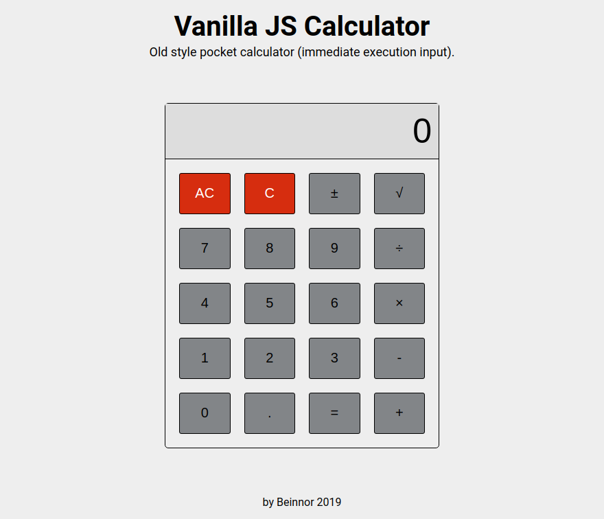 Calculator HTML5 & Javascript