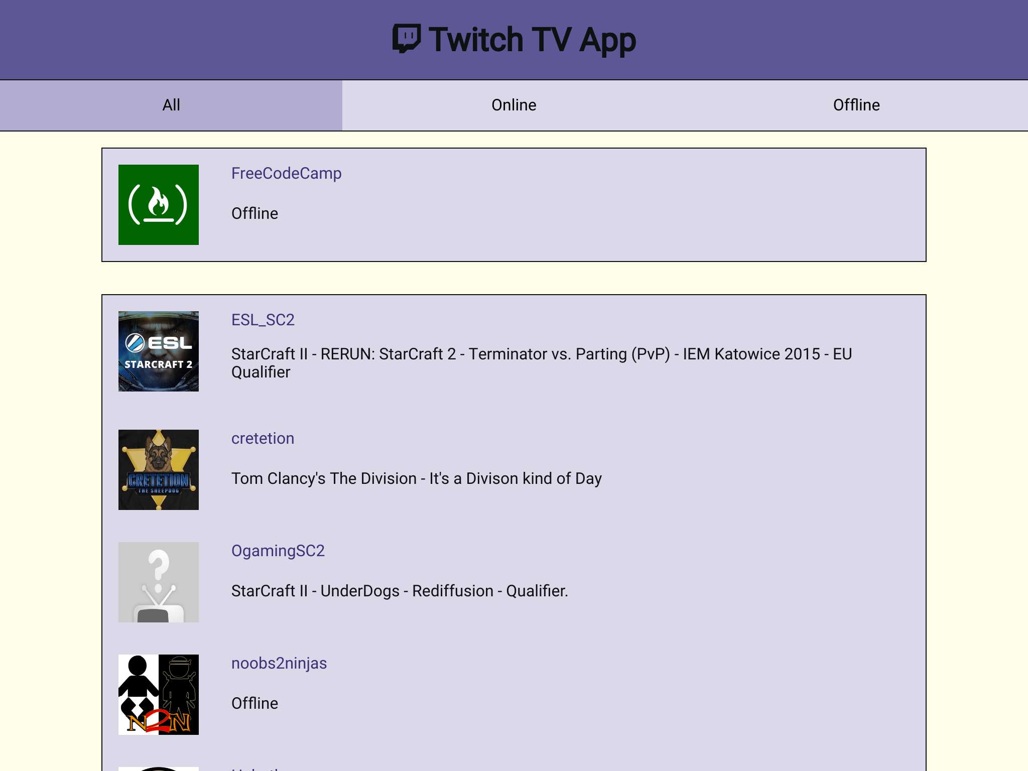 Twitch TV App